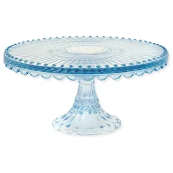 GreenGate Tortenplatte Kuchenplatte aus Glas Alice, Ø 20 cm, pale blue