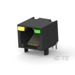 TE Connectivity TE AMP MODULAR JACKS - INVERTED AND LEDS MODULAR JACKS - INVERTED AND LEDS 5406533-1 1 St.