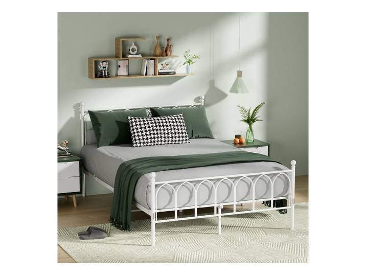 STILVORA Metallbett Metallbett 140x200 Bettgestell mit Lattenrost,Stauraum unter dem Bett
