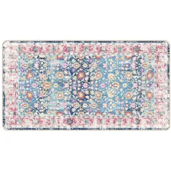 vidaXL Teppich Waschbar Mehrfarbig 80x150 cm Rutschfest