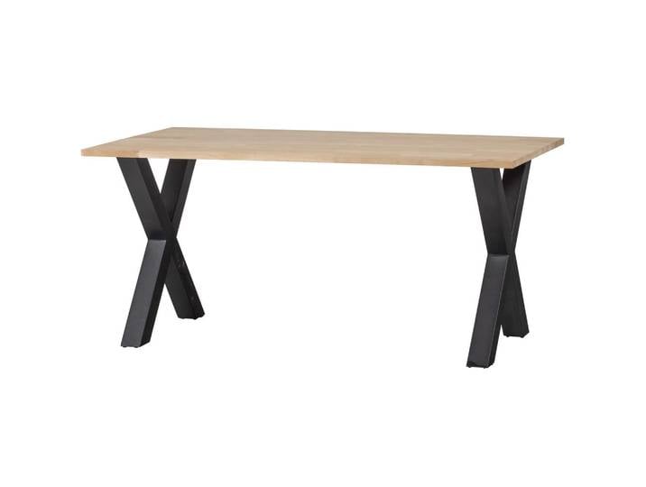 Livetastic Esstisch Tablo, Eiche, Holz, Eiche, massiv, rechteckig, X-Form, 90x75x160 cm, Variantenauswahl, Esszimmer, Tische, Esstische
