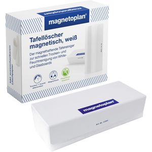 Magnetoplan Tafelwischer 12295, magnetisch, mit wechselbarem Löschpapier, aus Kunststoff, weiß
