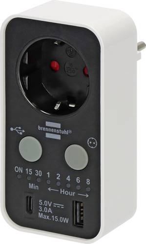 Brennenstuhl 1506180 Steckdosen-Timer digital 3000 W IP20