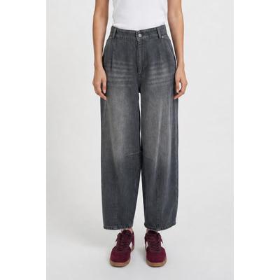 Regular-fit-Jeans SMITH & SOUL, Damen, Gr. M, grau (blau), Denim/Jeans, Material: 100% Baumwolle, Abriebeffekte, regular fit, Jeans, mit verkürztem Bein