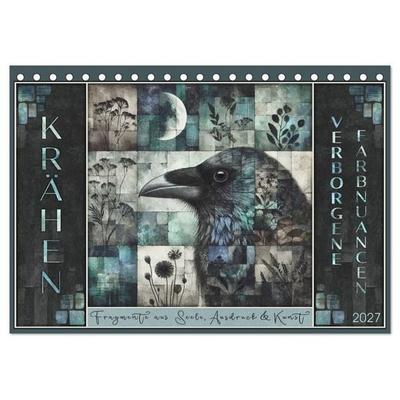 Krähen. Verborgene Farbnuancen. Kunst. (Tischkalender 2027 DIN A5 quer), CALVENDO Monatskalender