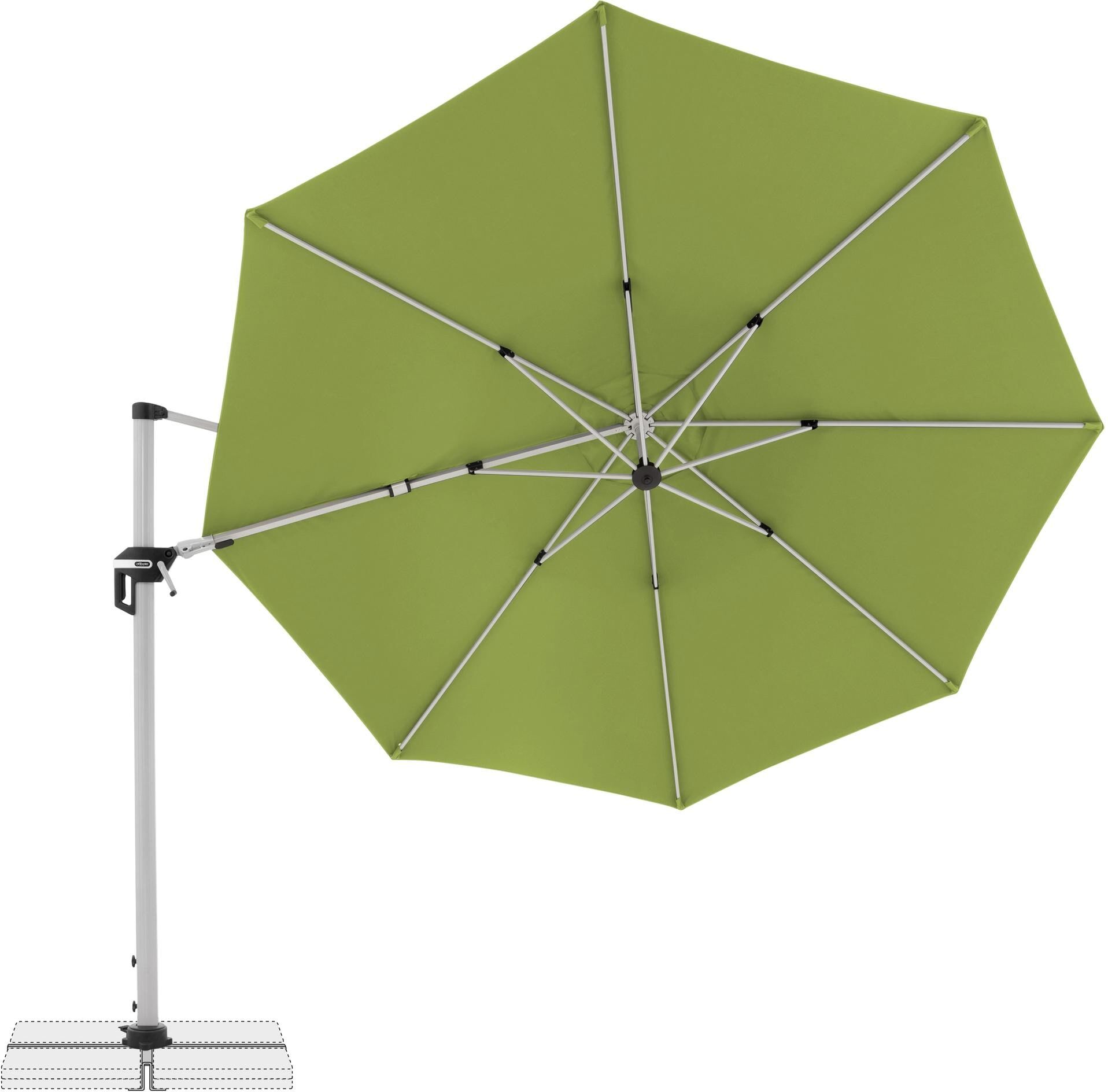 Sonnenschirm "Active 370", grün, Standschirme, Sonnenschirm, Pendelschirm grün Einheitsgröße