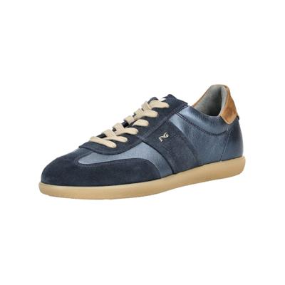 Sneaker NERO GIARDINI "Nero Giardini Sneaker Leder", Damen, Gr. 38, Leder, blau, Schuhe Sneaker