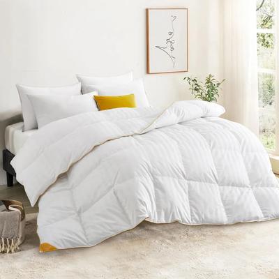 Puredown All Season 600 Fill Power 500 TC White Goose Down Comforter Duvet Insert with 100% Cotton Cover