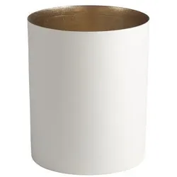 Chennai Windlicht XL weiß/gold