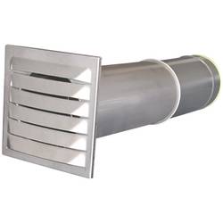 Wallair N37849 Energiespar-Mauerkasten Edelstahl Passend für Rohr-Durchmesser: 12.5 cm