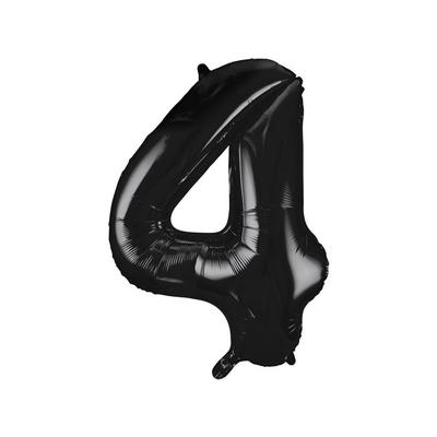 XL Folienballon Zahl 4 schwarz