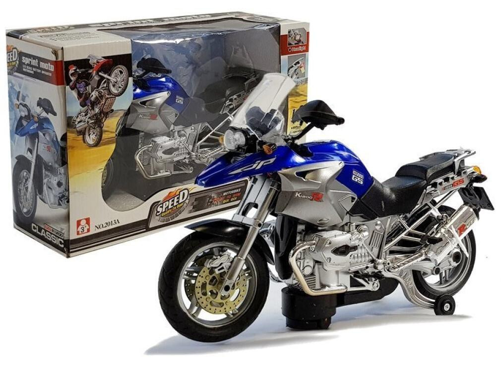 Lean Toys Motorfiets met verlichting en muziek - Blauw