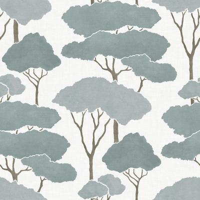 RoomMates Blue Umbrella Pines Peel and Stick Wallpaper