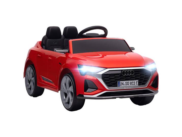 ComfortXL Eelektro-Kinderauto De-06281 Audi Q8 lizenziert mit Fernsteuerung Rot, Kunststoff, Metall, 49.5x43x98 cm, Freizeit & Co, Gartenspielzeug, Kinder-Elektrofahrzeuge