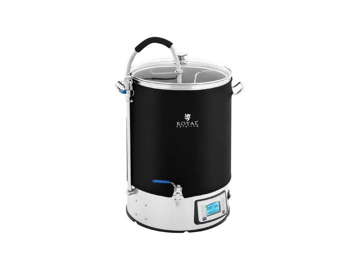 Royal Catering Bierzapfanlage 40L Braukessel mit Isolierung Bierbrauanlage Edelstahl Timer LCD 2500W, verschiedene Größen