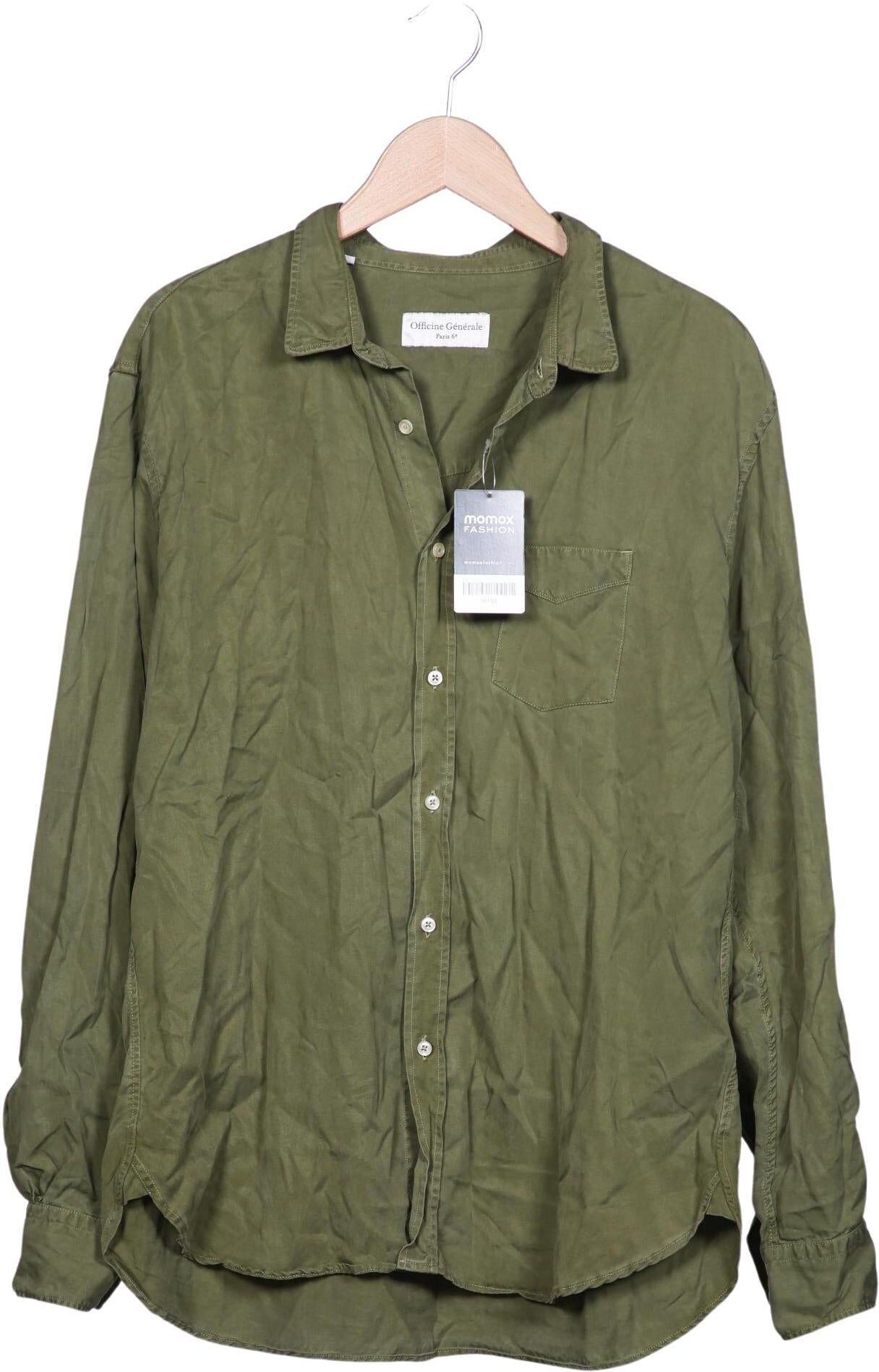 Officine Generale Herren Hemd, Grün, Gr. XL, Lyocell - Second Hand
