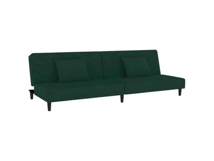 GHVBNMF Schlafsofa 2-Sitzer mit 2 Kissen Klappsofa Samt Dunkelgrün Flexibles Couchbett für Wohnzimmer und Gästezimmer mit verstellbarer Rückenlehne inklusive 2 Kissen.