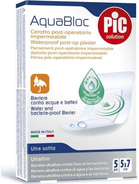 PIC Solution Aquabloc Antibact Esteril 5x7 cm 5 uds
