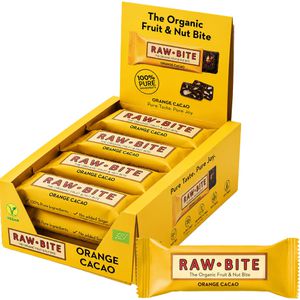 Raw-Bite Fruchtriegel Rohkost Riegel Orange Cacao, BIO, ohne Zuckerzusatz, je 50 g, 12 Riegel