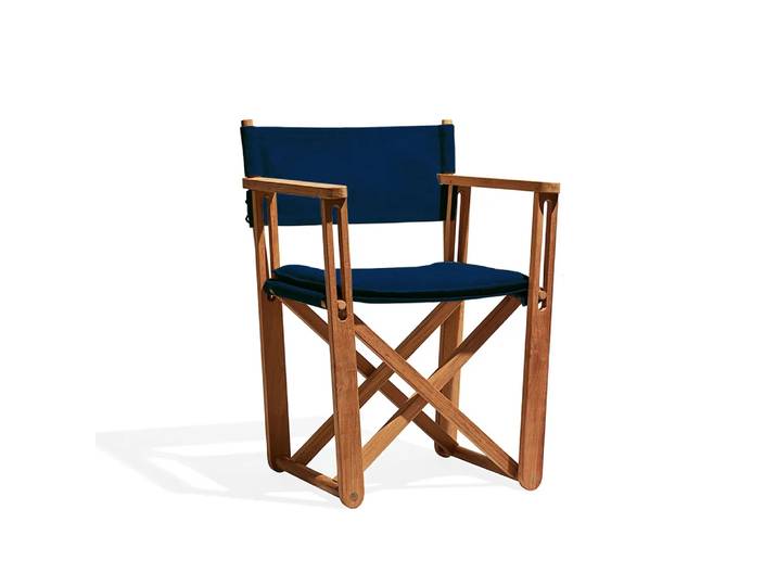 Skargaarden Kryss Lounge Sessel Agora Nautic navy blue, teak