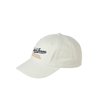 Baseball Cap JACK & JONES "JACSOFT BASE PABLO CAP SN", Herren, weiß (antique weiß), Web, Baumwolle, bedruckt, Caps