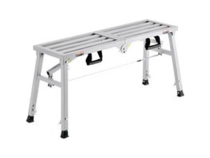 VEVOR Plateforme de Travail Échafaudage Pliant Portable 500/620/740 mm en Acier Allié, Capacité de Charge 180 kg, Pieds Antidérapants, Tabouret de Peinture pour Cloisons Sèches, Nettoyage, Lavage