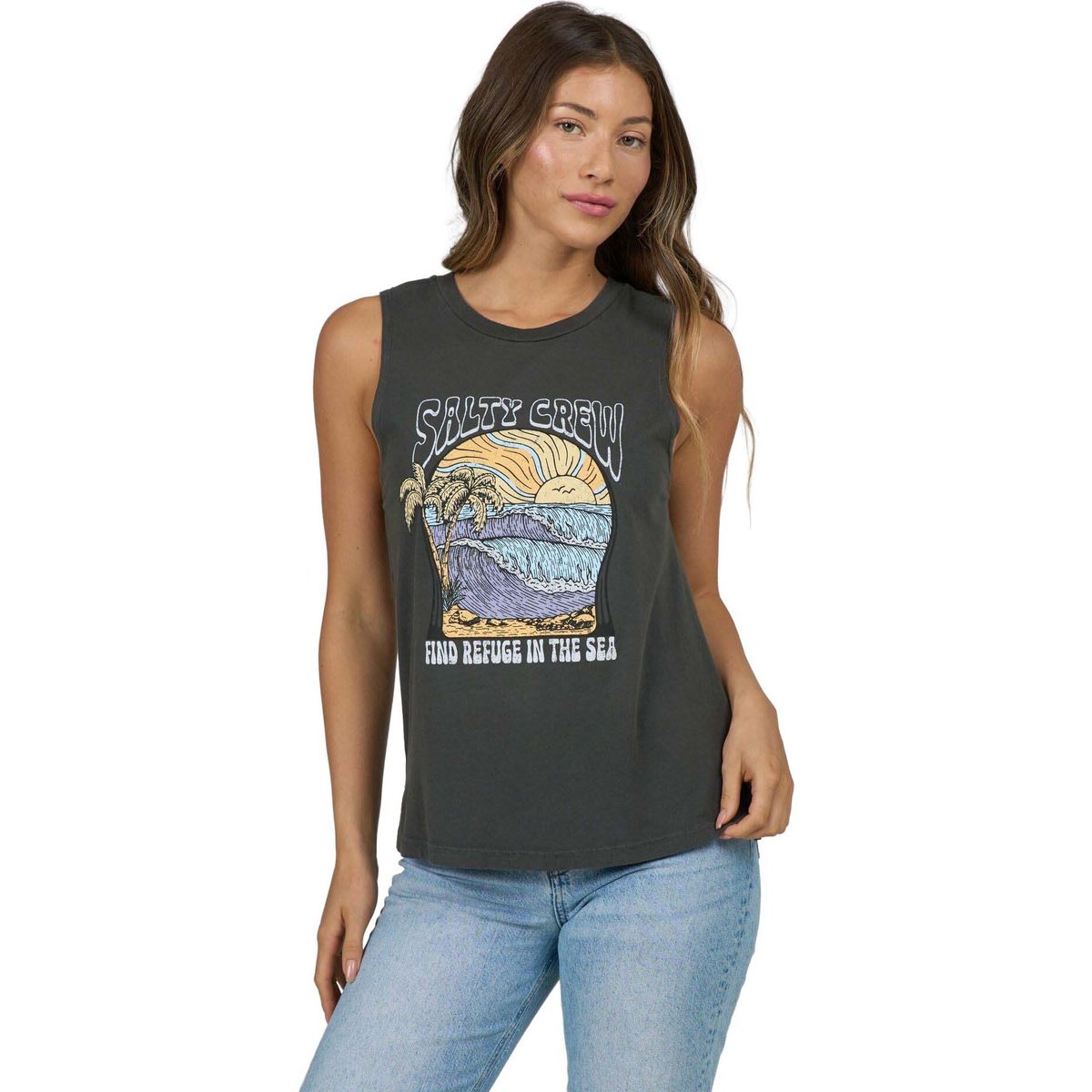 Salty Crew Keyhole Muscle Tank charcoal (CHAR) XL 20635263W-CHAR-XL