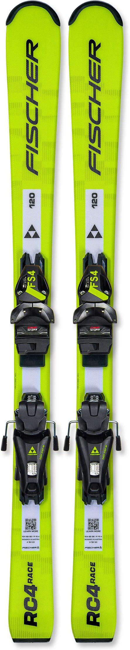 Fischer  - Pack Ski RC4 Race Jr (100-120) - 100 + Fs4 Gw Ca Jrs Br.80 Black Yellow - Ski