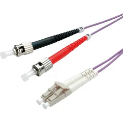 VALUE 21998770 - LWL Patchkabel, LC Duplex / ST Duplex, OM4, 50/125 μm, violett,
