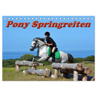 Pony Springreiten (Tischkalender 2027 DIN A5 quer), CALVENDO Monatskalender
