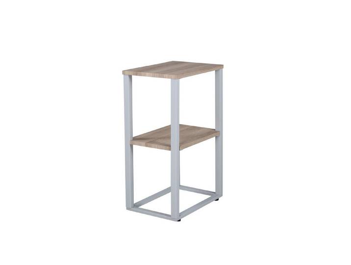 Venture Home Nachttisch Rise, schmaler Nachttisch in heller Eschenoptik, 45 × 30 cm, Schlafzimmertisch, MDF, Papierlaminat, Metallrahmen, schlank, urban