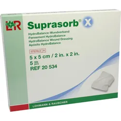 Suprasorb X Hydrobalance Wundverand 5x5cm 5 ST