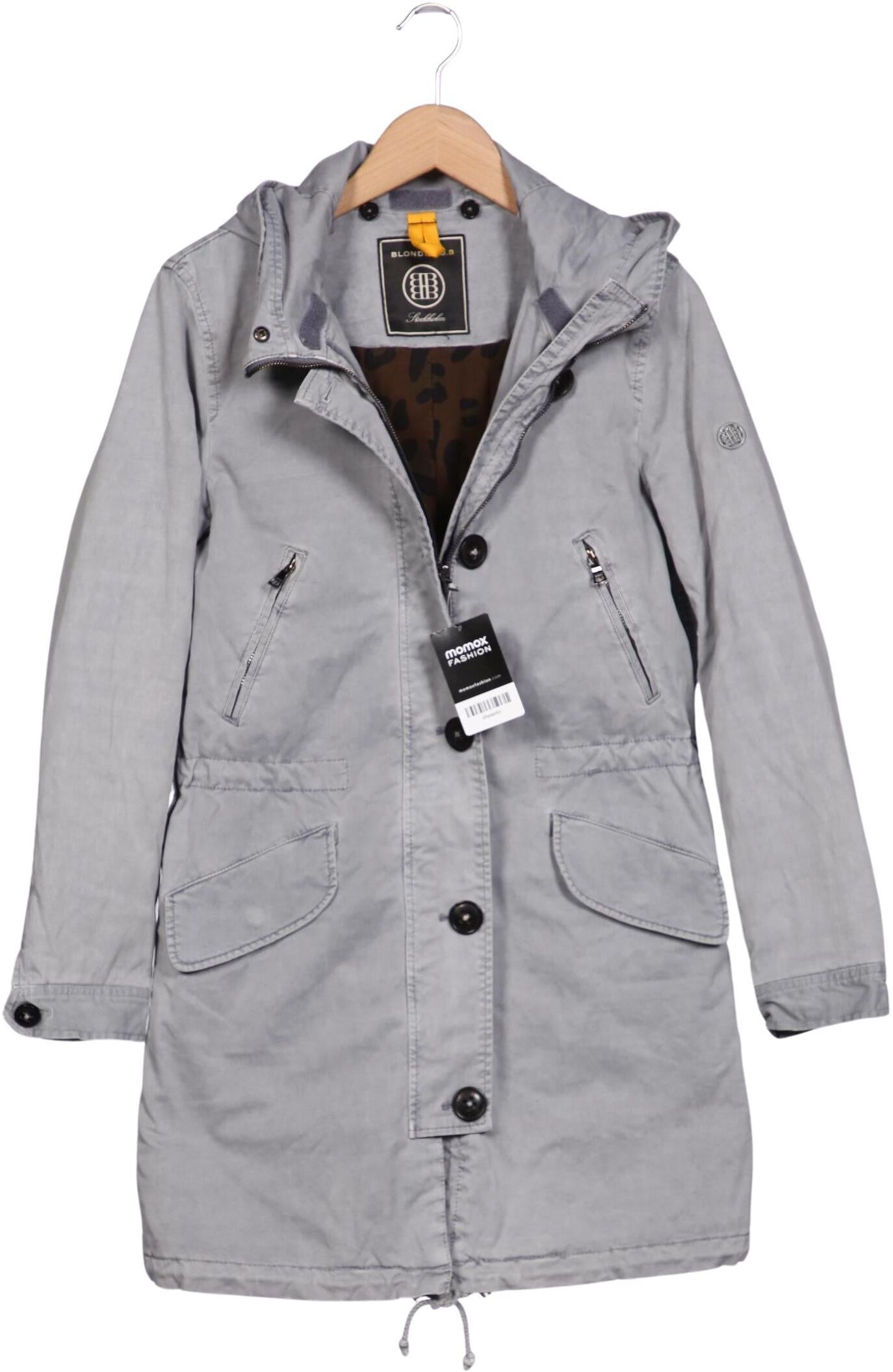 Blonde No.8 Damen Mantel, Grau, Gr. EU 36, kein / Etikett - Second Hand