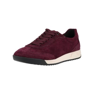 Sneaker ARA "Ara Sneaker Veloursleder", Damen, Gr. 38, dunkelrot, Veloursleder, Schuhe Sneaker