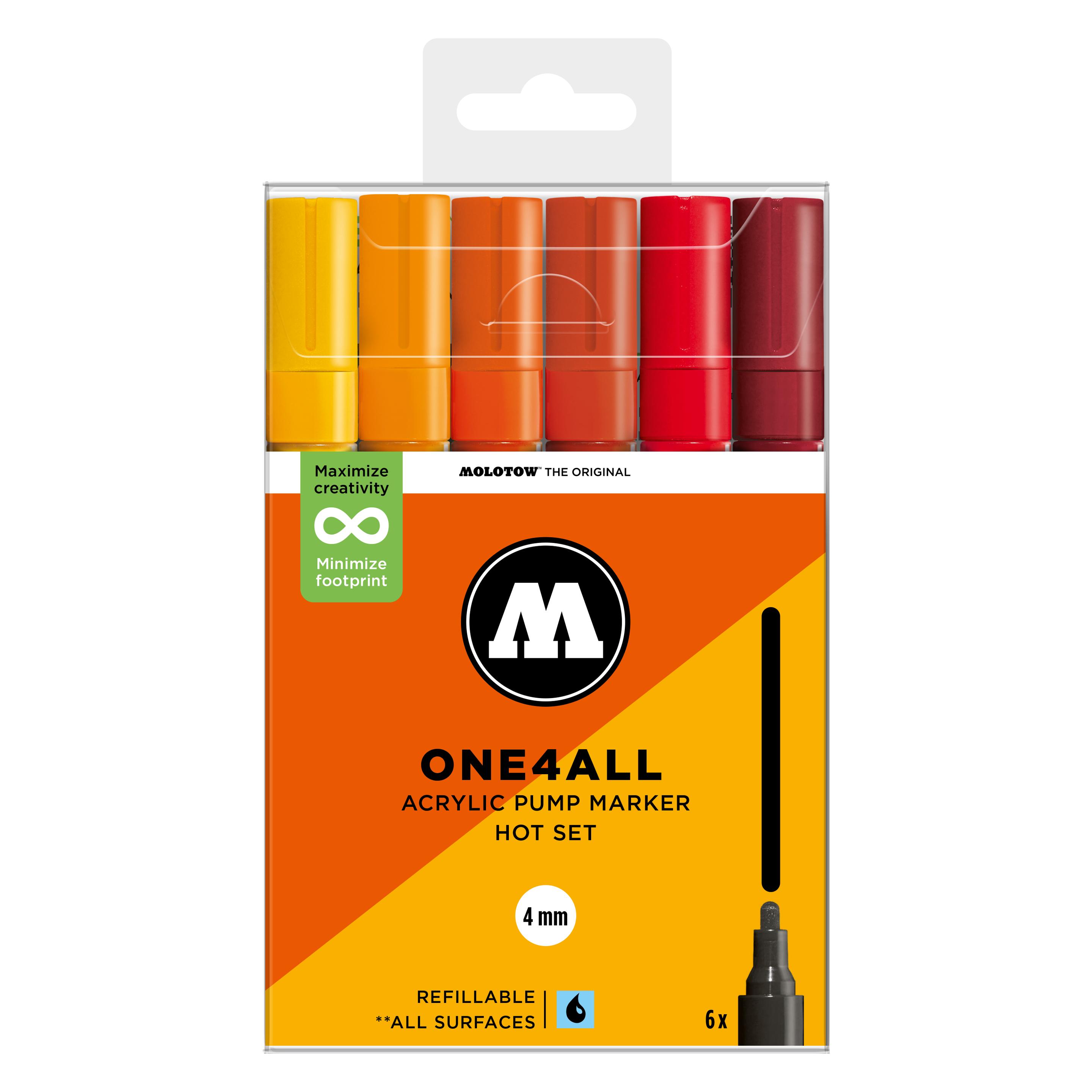 Molotow Acrylmarker One4All 227HS Hot Set (6x) (MO200831)
