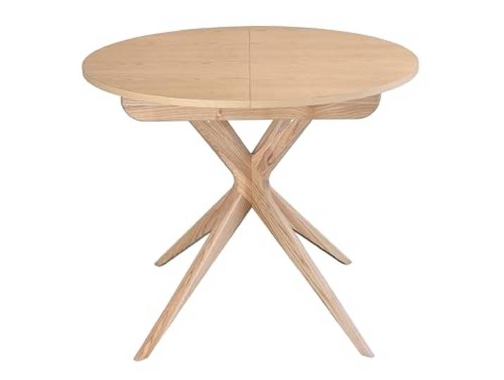 RAGABA Runder Ausziehbare Esstisch 90cm Jubi Holz Esche
