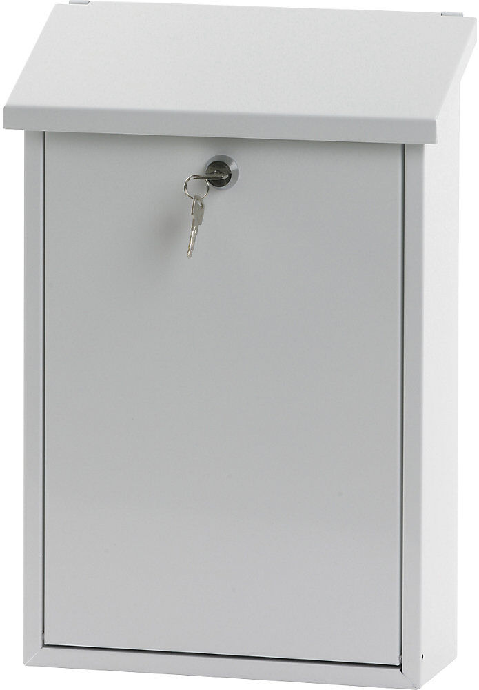 kaiserkraft Standard-Briefkasten, Stahlblech, pulverbeschichtet, weiß RAL 9010