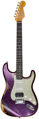 Fender Custom Deluxe Strat HB-S1 MGSP Magenta Sparkle over 3