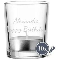 Windlicht Lumina 30er Set - Text horizontal