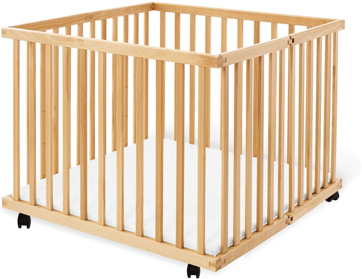 Laufgitter PINOLINO "Lexus, 100x100 cm", Baby, braun (buche, klar lackiert), Laufställe Laufgitter, faltbar; Made in Europe