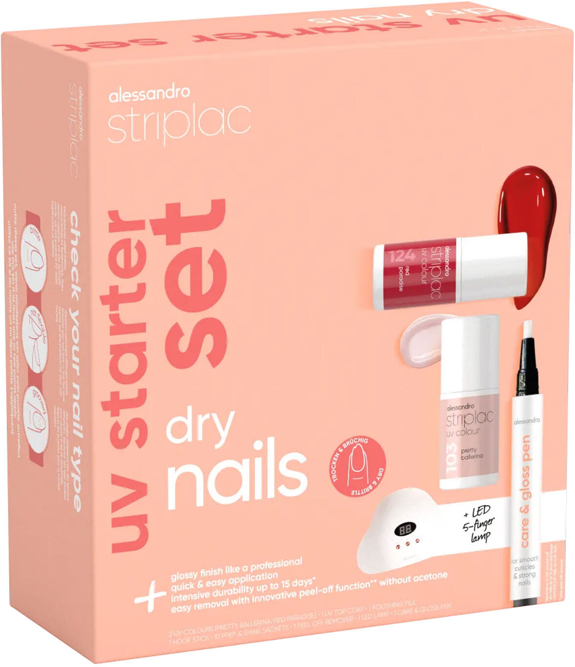 ALESSANDRO Striplac UV Starter 2 Colours Dry Nails Gift Set