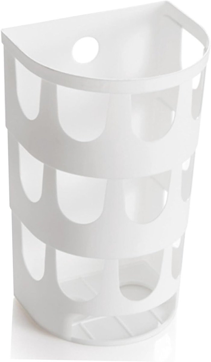 Multifunctionele wandgemonteerde vuilniszakdispenser voor keuken en badkamer, B/D/H: 4,8 x 3,9 x 7,9 cm