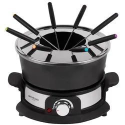 Michelino Raclettegrill Fondue für 8 Personen 2 Liter 1300W Grillplatte Elektrisch