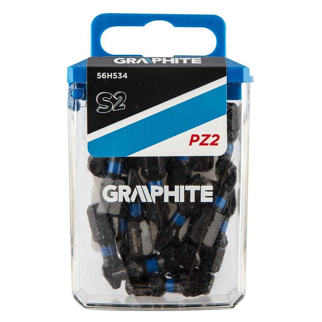 Graphite screwdriver bit (PZ2 x 25 mm impact bits, 20 pcs.) (56H534)