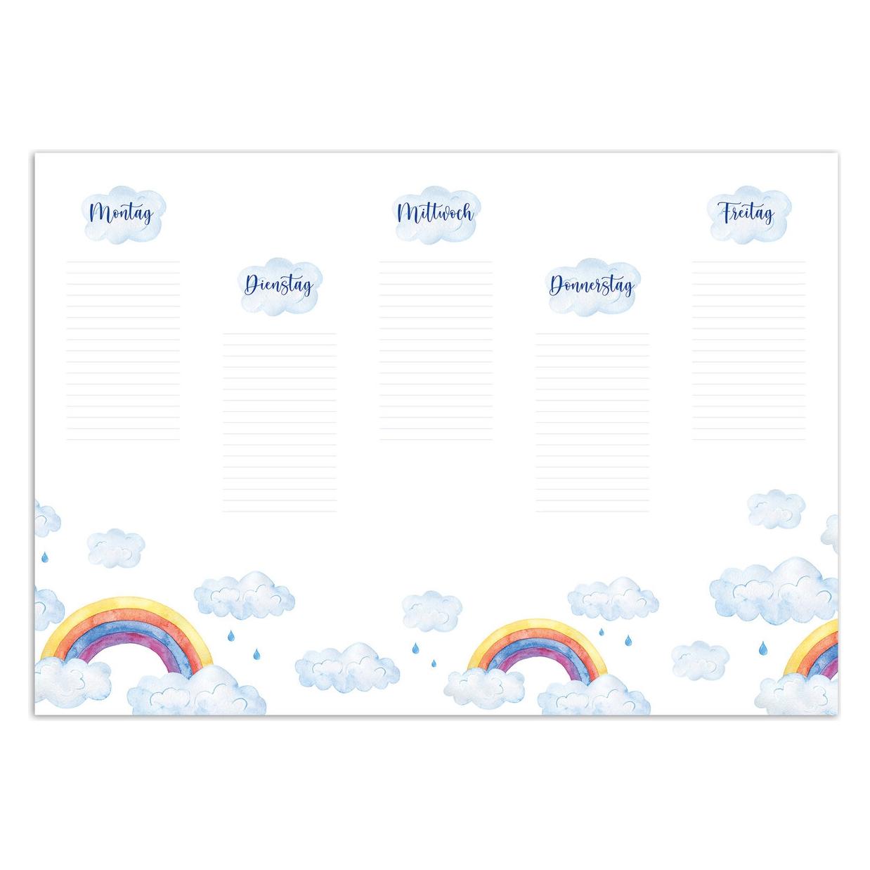 Rnk Verlag Papier-Schreibunterlage "Rainbow", blanko (60 x 42 cm) (46659)
