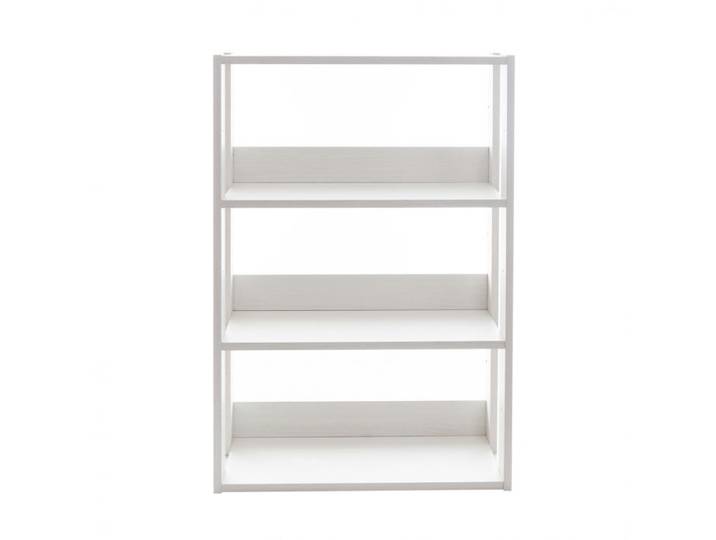 Iris Ohyama Bibliothèque Meuble de rangement à 3 Niveaux/étagères ajustables OWR-600-Chêne Blanc L29.3 x P60 x H87.9...
