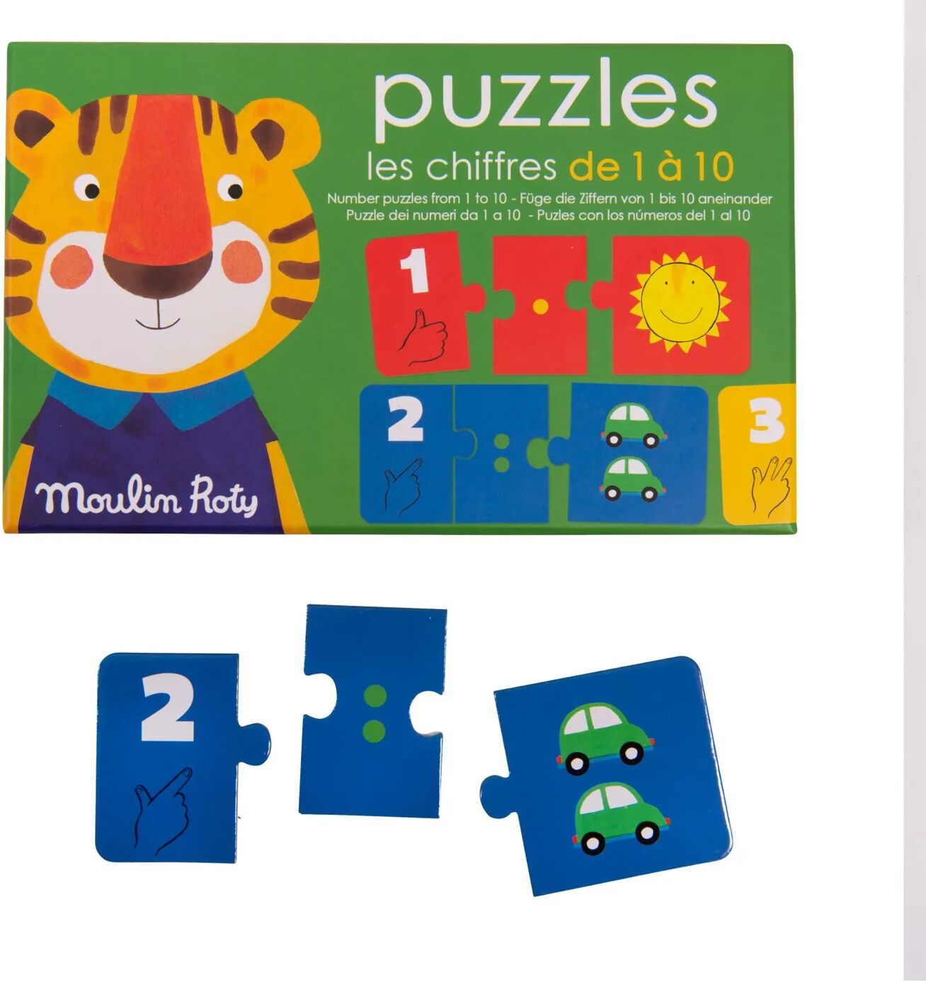 Moulin Roty Puzzles les chiffres - Les Popipop Multicolore taille unique