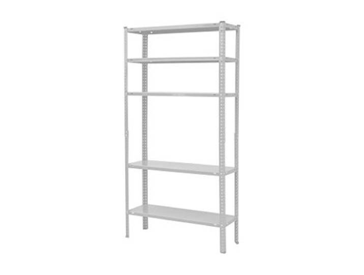 KIT ESTANT. METAL C/TORN. 5 BALDAS 180X90X30 BLC - Unid: 1