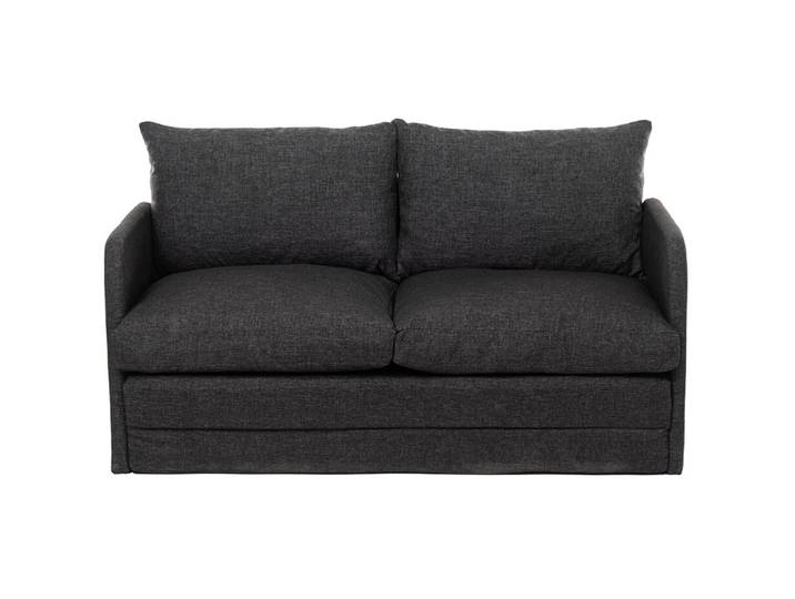 Bettsofa Saga Dunkelgrau Leinenstoff B 148 T 70 cm - Bettsofa