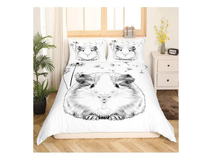 LuxusKollektion Kinderbettwäsche Bettwäscheset Meerschweinchen 200x200